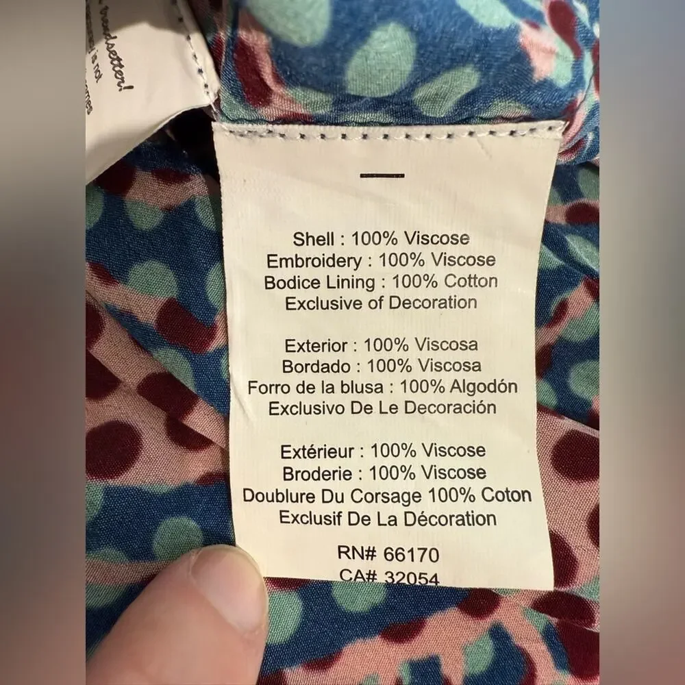 Anthropologie Bhanuni by Jyoti Onyx Top Vibrant Pattern‎ Geo Exotic- Medium - Picture 8 of 9